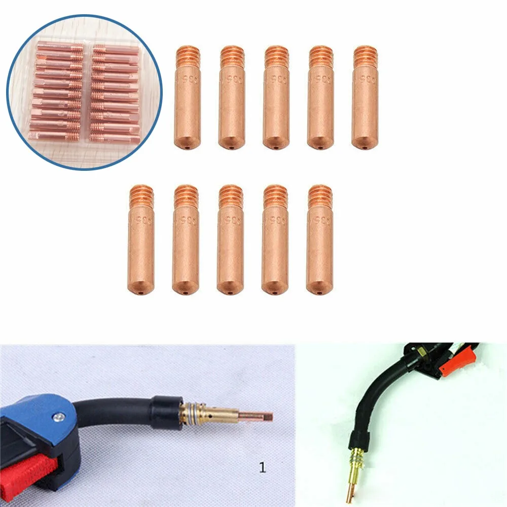 

10pc MB 15AK M6 MIG Welding Contact Tips Welder Flux Cored Wire 0.8mm Length 25mm MIG MAG Welding Torch Welder Solder Machine