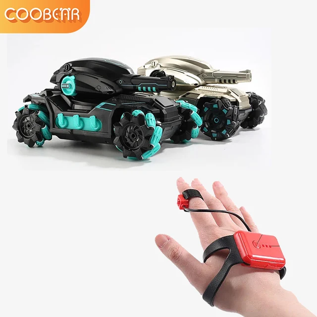 Remote Control Tank Toy Car Water Bombs Shooting Competitive RC Car 4WD Tank Off-road Cars Mecha Gesture Induction Toys For Boy 6