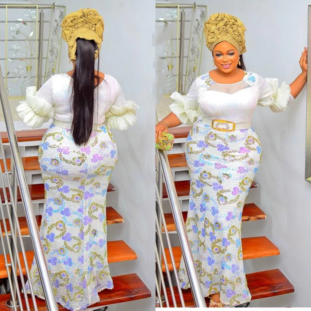 African Dresses for Women 2024 New Fashion Plus Size Sequin