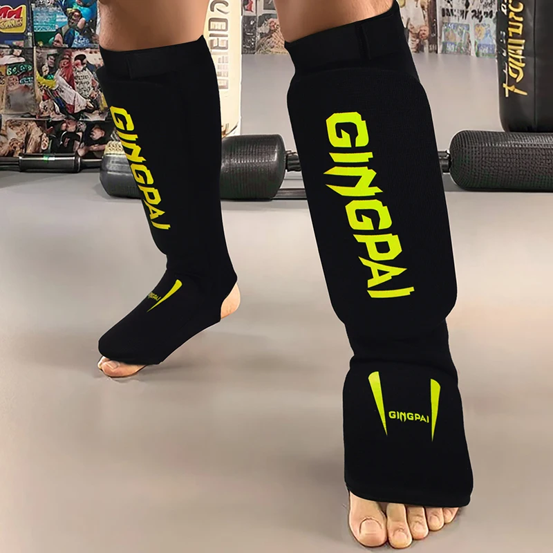 Cotton Instep Shin Guard Karate/Sanda/Taekwondo/Muay Thai/Boxing Leggings Ankle Support Protection Foot Brace Equipment shin guard pads soccer shin guards kickboxing leg guards kickboxing shin guards