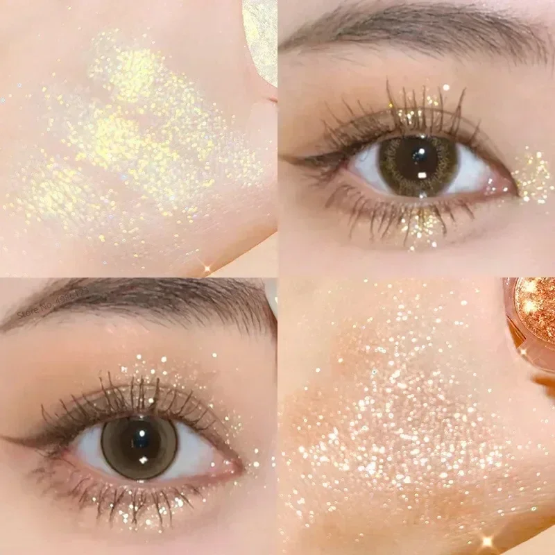 Monochrome Eyeshadow Palette Diamond Glitter Discoloration Eyeshadow Highlighter Sequins Waterproof Lasting Eyes Makeup Pigments 2
