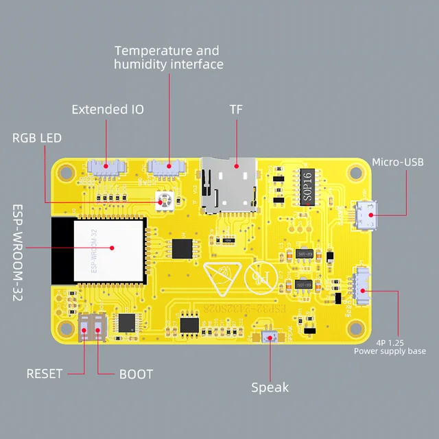 ESP32 Arduino LVGL 와이파이 및 블루투스 개발 보드