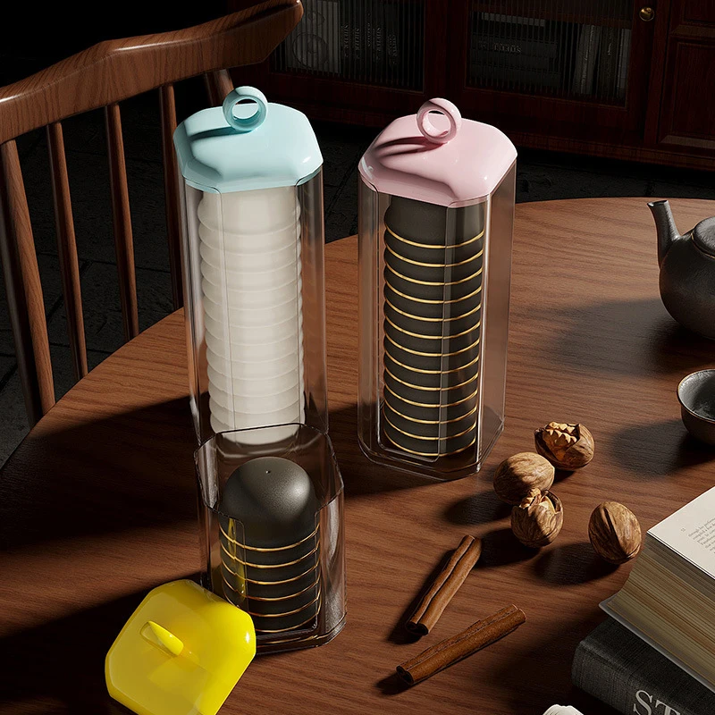 Cotton Stick Storage Box Makeup Organizer Container Cosmetic Storage Jar Round Holder Cotton Pads Jewelry Storage Case With Lid 4