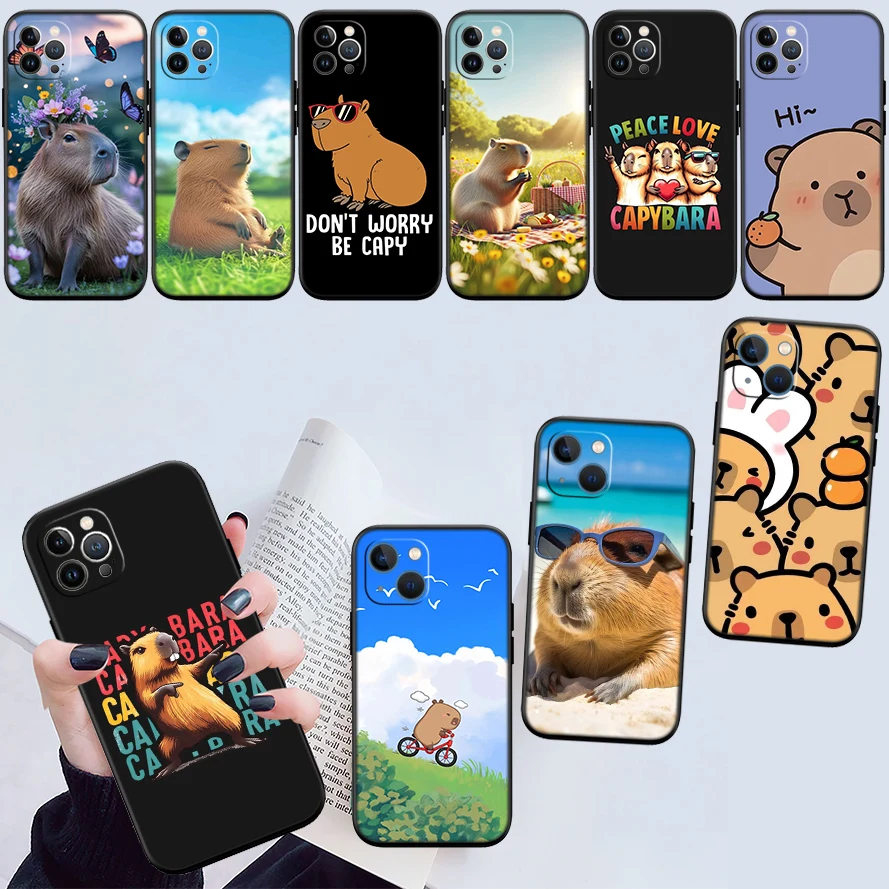 Cartoon Capybara Art Phone Case