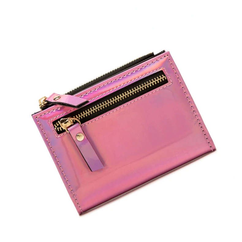 Fashion Women's Wallets Short Wallet for Woman Colorful Double Zipper Allmatch Coin Purse Ladies Small Wallet Female Card Holder 6