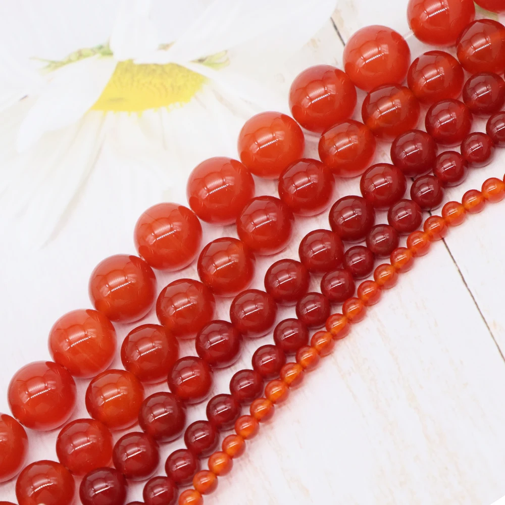 Gemstone Beads Natural Round Loose 4mm 6mm 8mm 10mm Agates Quartzite Crystals for Jewelry Making DIY Bracelet