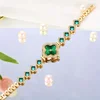 2pcs/set Women's Watch Luxury Rhinestone Clover Pointer Quartz Watch Steel Band Bracelet Wrist Watch & LOVE Bangle, Gift For Her 5