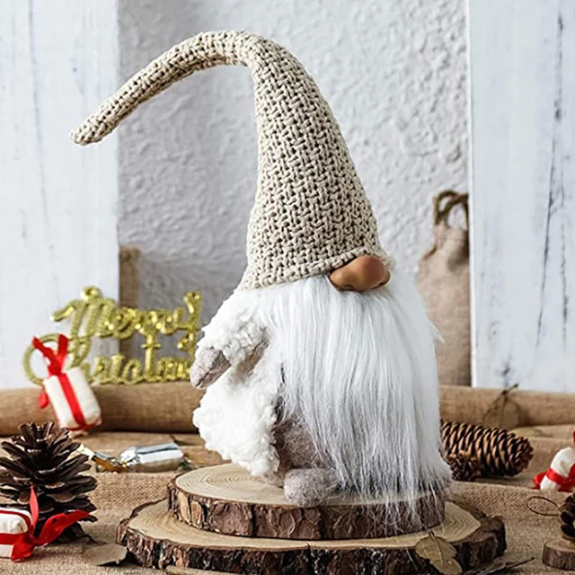 Yeahii Gnomo de café decoração xadrez tomte sueco gnomo