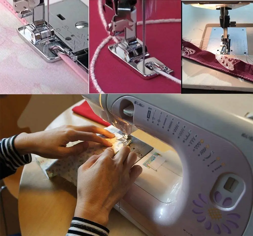 Sewing Machine Tools Sewing Accessories Narrow Rolled Hem Sewing Machine Presser Foot for All Low Shank Snap-On Singer Brother Babylock Euro-Pro Janome Kenmore Sewing