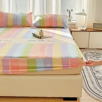 Rainbow Cartoon Mattress Covers Soft & Comfy Fitted Sheets Set with Elastic Bedding Cover for Bedroom, Guest Room, Dorm Decor 2