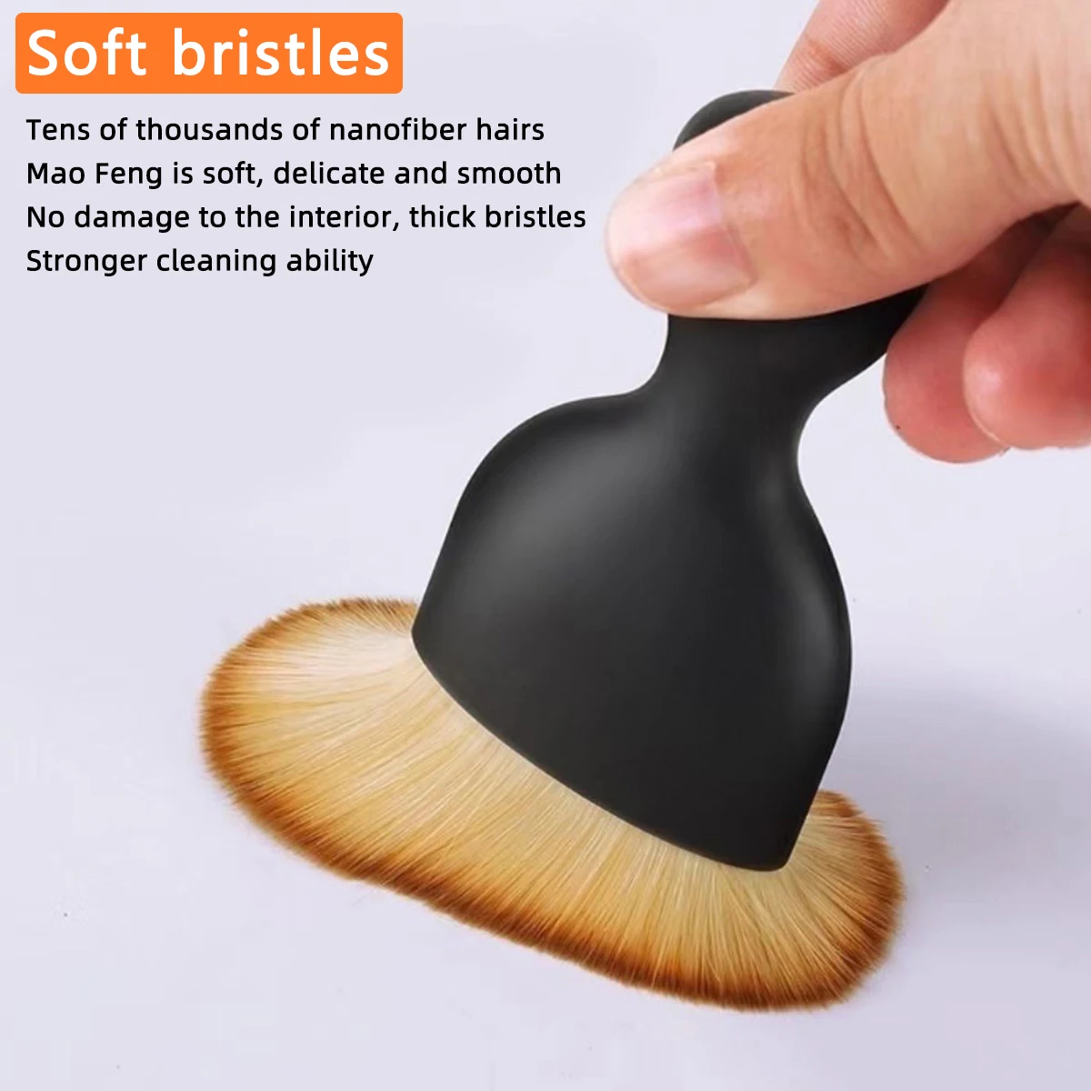 Car interior cleaning soft brush, dashboard vent dust collector, home office detail cleaning tool per