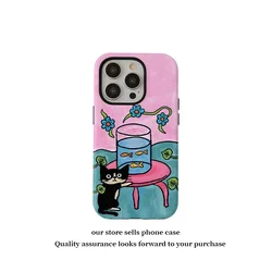 Purple 'Don't Touch My Little Fish' Magnetic Acrylic TPU Phone Case - iPhone 14 Pro Max (1)
