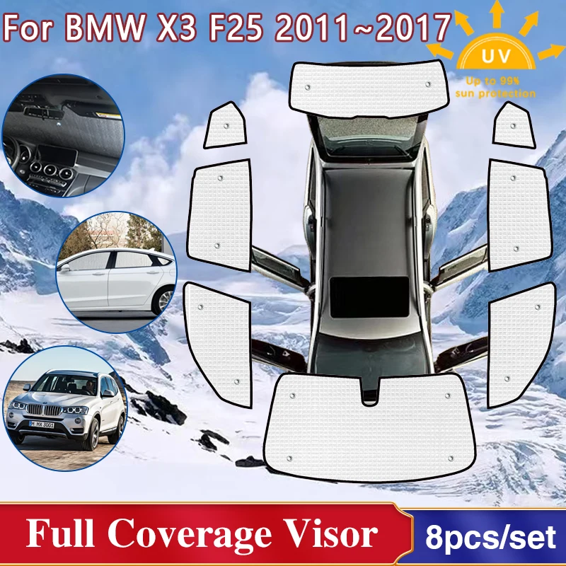 

Солнцезащитный козырек на лобовое стекло автомобиля для BMW X3 F25 аксессуары 2011 2012 2013 2014 2015 2016 2017 боковые окна Защита от УФ-лучей козырек чехол