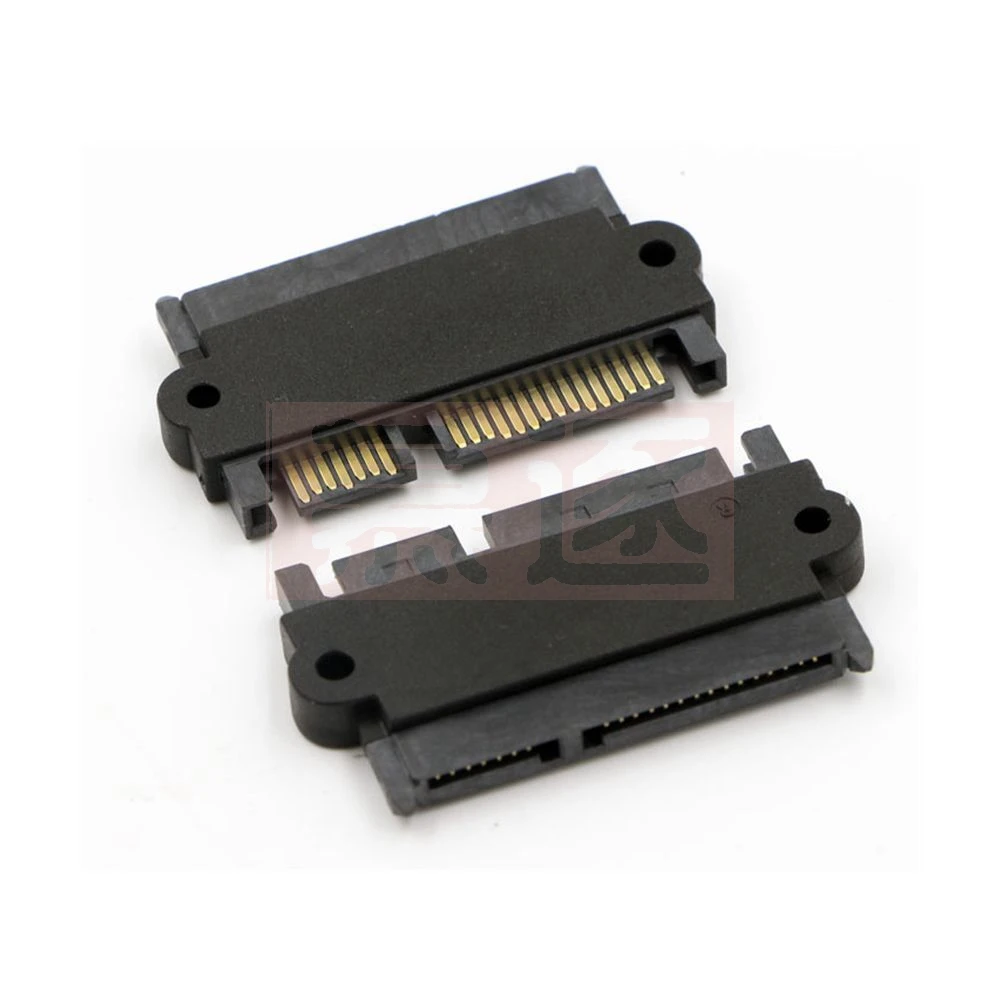 SATA macho para conversor adaptador fêmea SATA, 22Pin, 7Pin Plus 15Pin, Cabo de dados