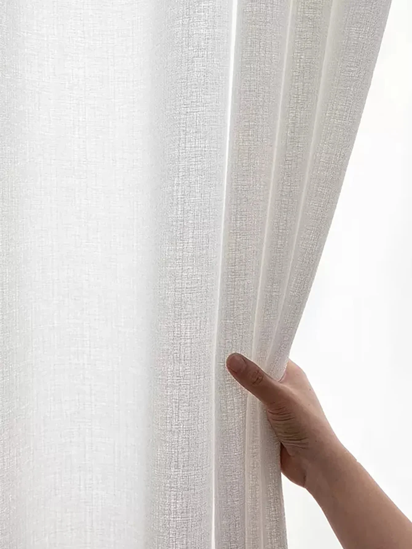 White Sheer Curtains Blend Semi Smoothy Sheer Curtains Soft Light Airy Privacy Sheers for Bedroom Living Room 5