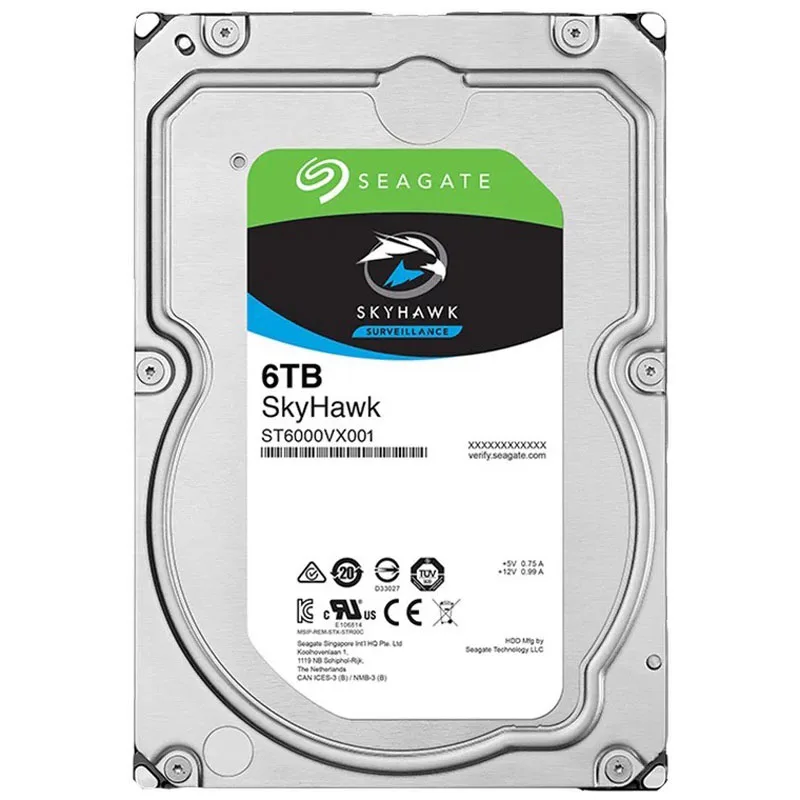 FOR Seagate 6TB SkyHawk Surveillance Drive ST6000VX001 SATA New Hard Disk