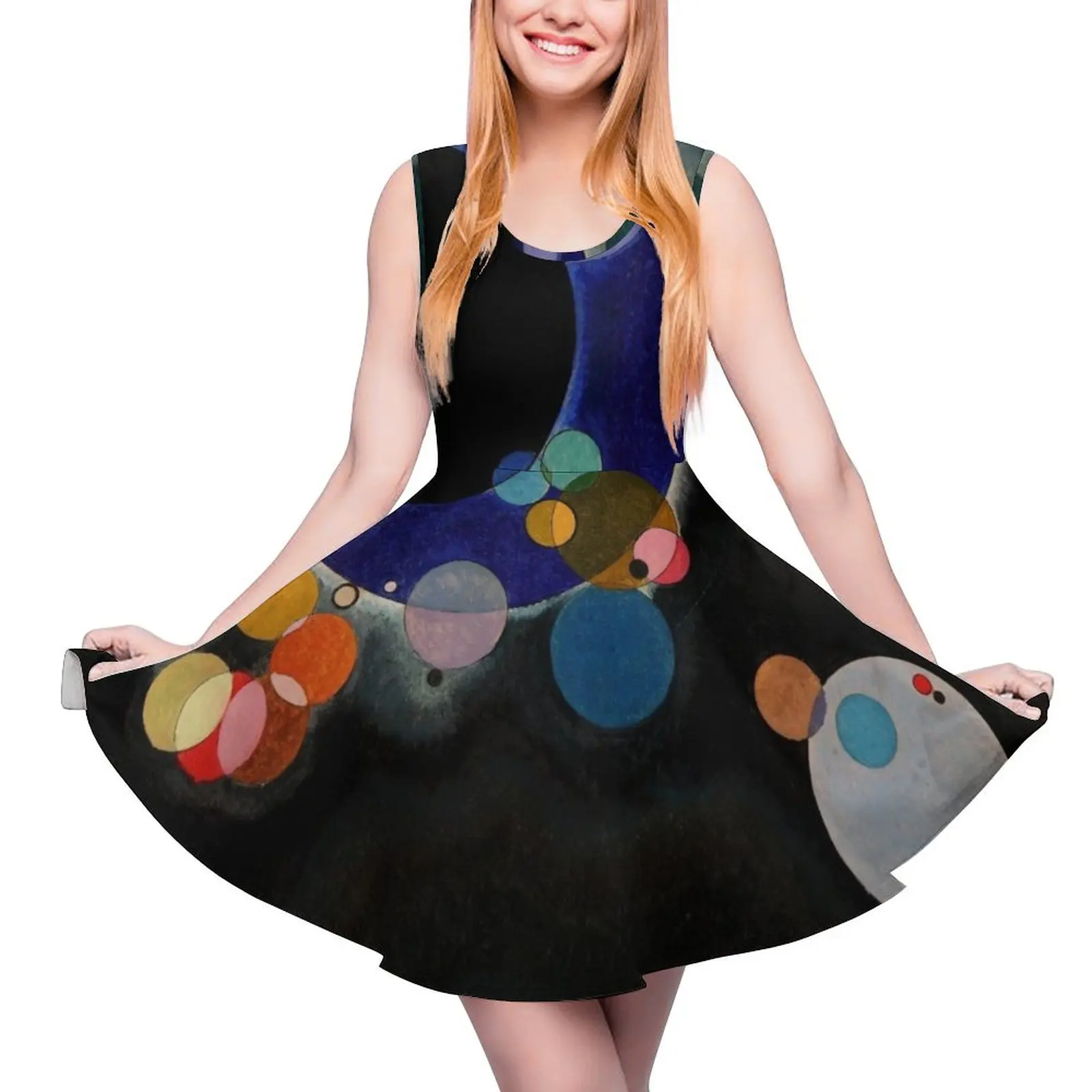 

Wassily Kandinsky - Several Circles - Bauhaus Art Round Neck Dress Dress women long sleeve dress summer for women 2024