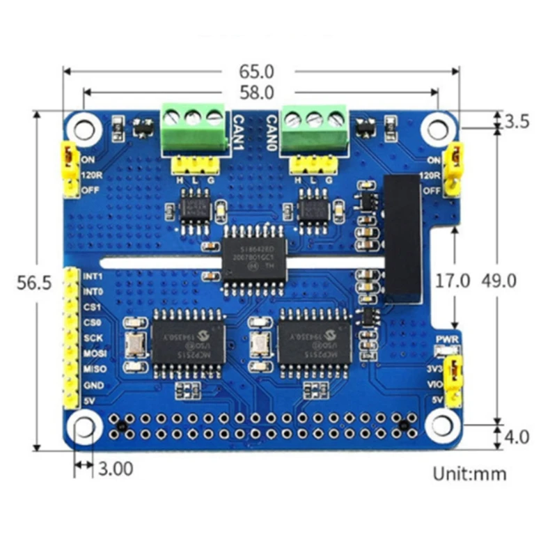 Waveshare  ä  Ȯ ,   4B STM32 ,  CAN  SPI  