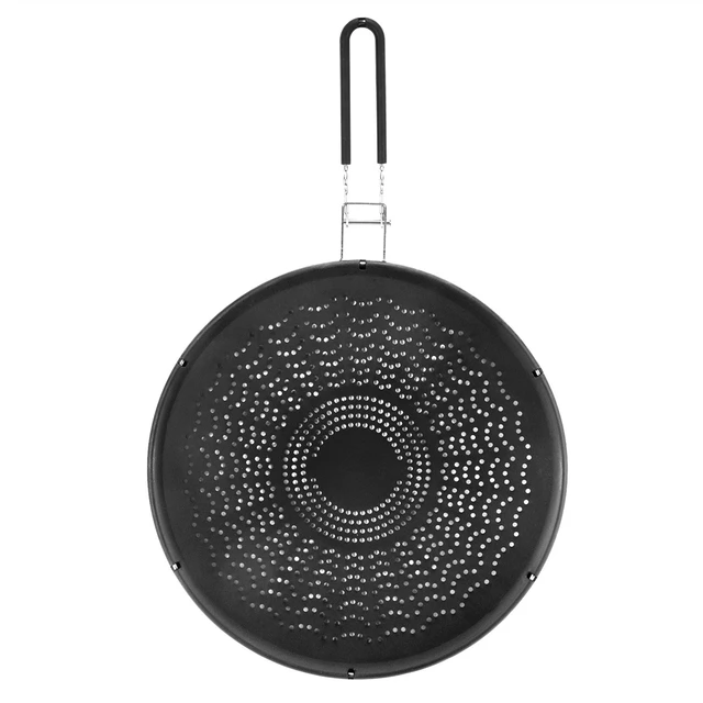 The True 13 Oven Safe Silicone Splatter Screen for Frying Pan, Black