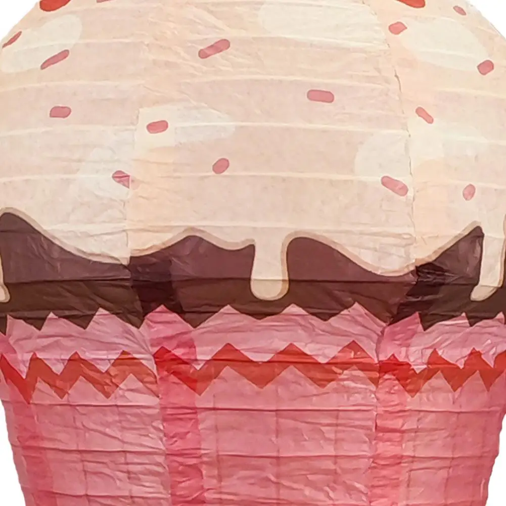 Folding Lantern Multicolor Fine Workmanship Decorative Paper Lantern Creative Cupcake Shape Party Decor