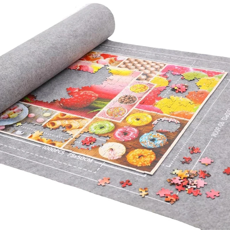 Puzzle Storage Mat Felt Storage Blanket Various Size for 1500/2000/3000pcs Puzzles Parent-child Interaction Props