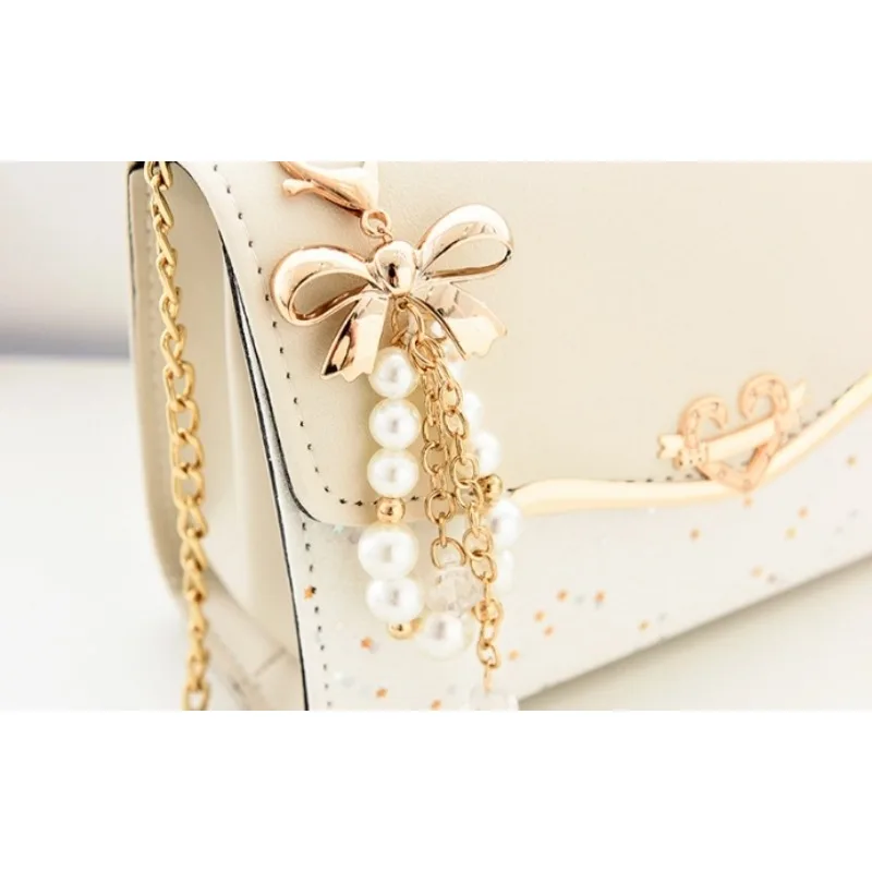 Crossbody women's bag with pendant chain Korean version ins fashion and versatile premium shoulder bag