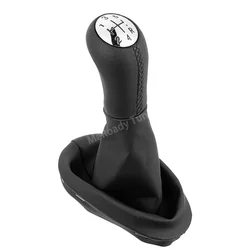Leather 5 Speed Car Gear Shift Knob Handle Lever Boot Cover Case for Renault Clio II Megane 2 Kangoo Dacia Logan Stepway 2015