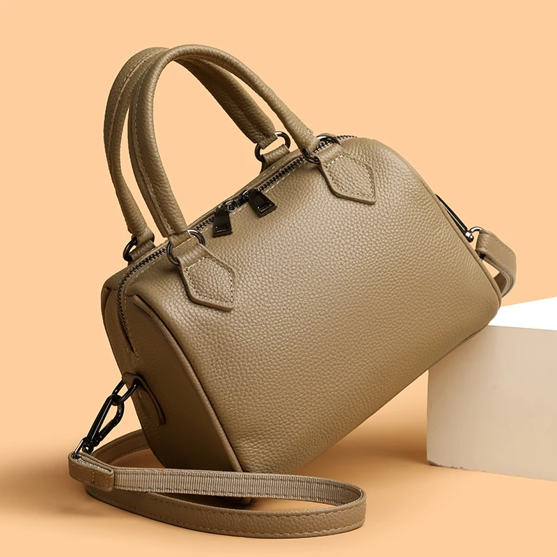 Borsa Tote in Vera Pelle 100% per Donna, Borse Firmate di Lusso in Pelle Bovina, Borse a Spalla e Tracolla da Donna, Borsa Messenger per il Pendolarismo - immagine 2