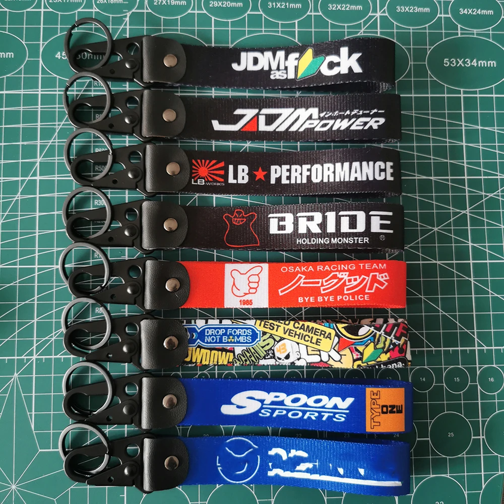 New Highquality Jdm Racing Keychain Car Style Wrist Key Chain Key