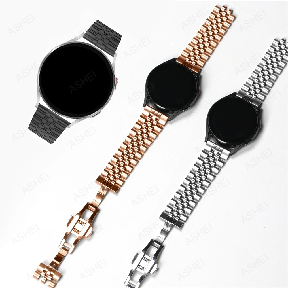 20/22Mm For Samsung Galaxy Watch 4 Calssic Band 46Mm 42Mm Galaxy Watch4 44Mm 40Mm 3 45Mm 41Mm Gear S3 Band Stainless Steel Strap