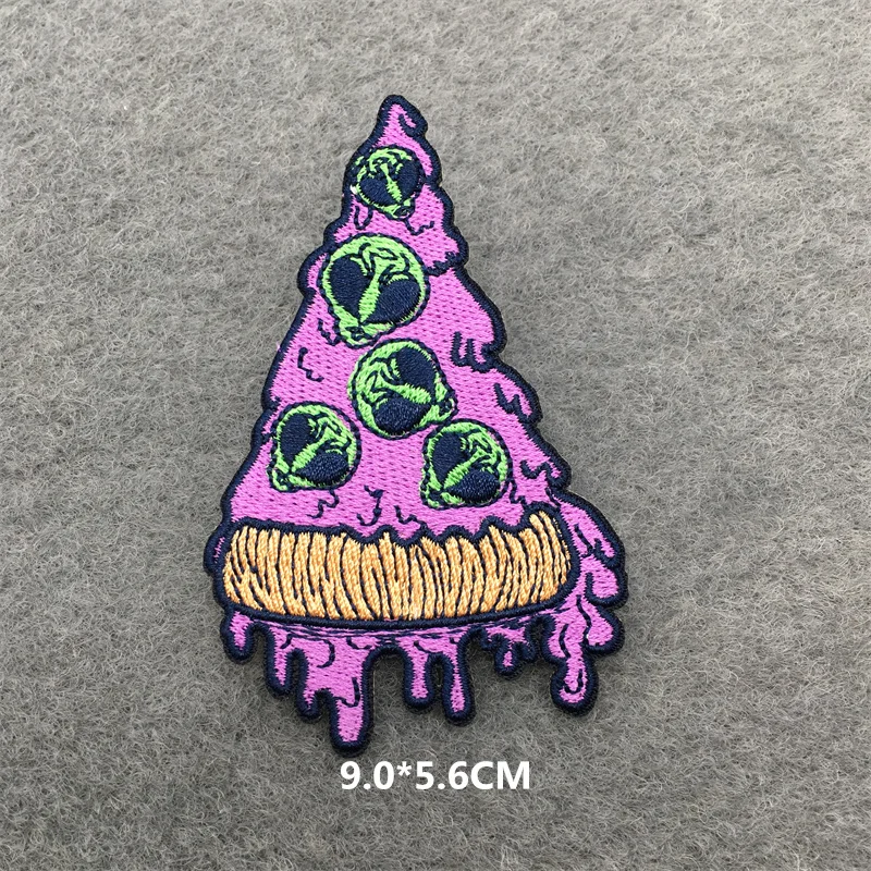 Vibrant Pink Punk Cartoon Embroidered Iron-on Patches