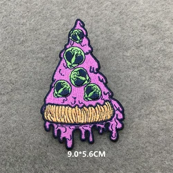 Vibrant Pink Punk Cartoon Embroidered Iron - on Patches (Yellow)