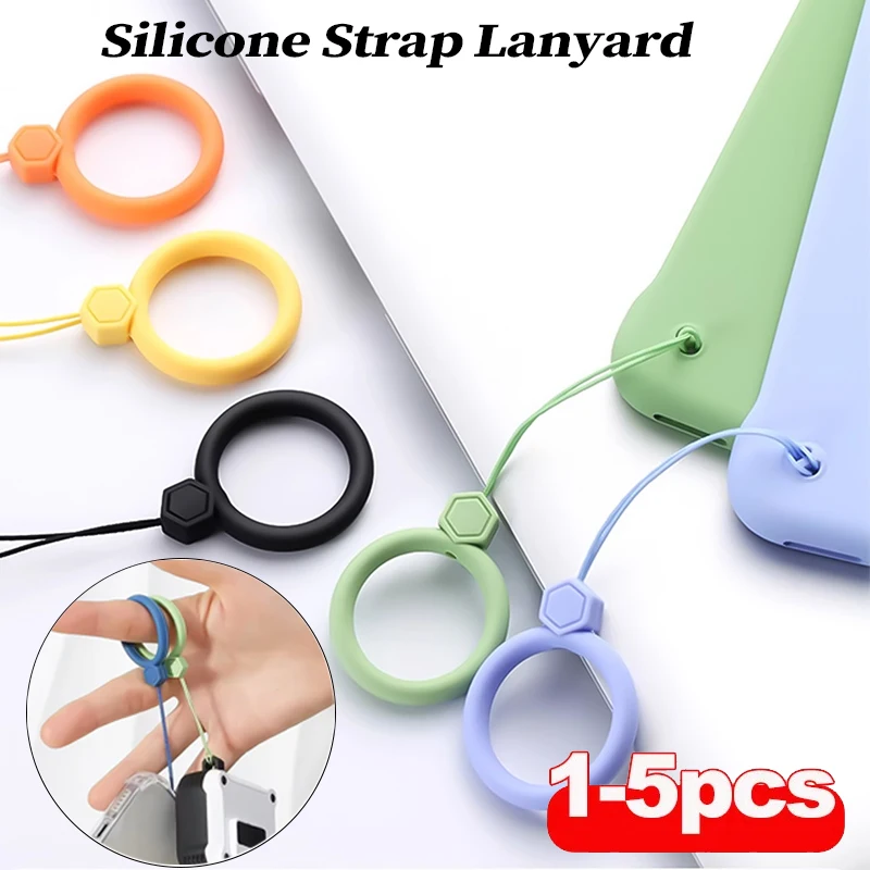 Soft Silicone Wrist Strap Lanyard Keychain