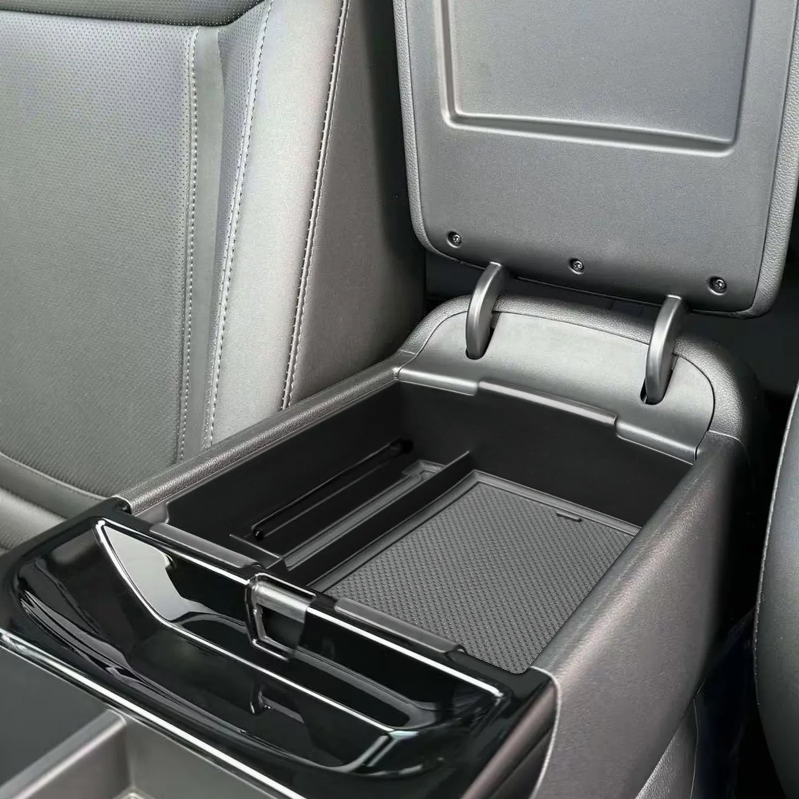 PIMCAR Organizer per console centrale dal design aggiornato per Hyundai Tucson Limited/Tucson Hybrid SEL 2022 2023 2024 e Santa Cruz 2022 2023 2024 Accessori per vassoio per bracciolo - finiture nere
