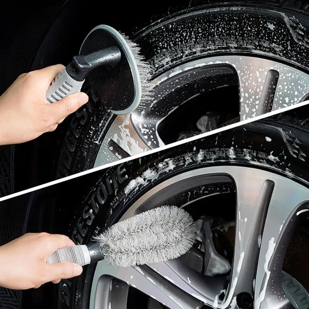 

Car Wash Cleaning Brush T/Straight Shape Car Wheel Cleaner Brush Tire Rim Cleaning Tool Car Beauty Supplies