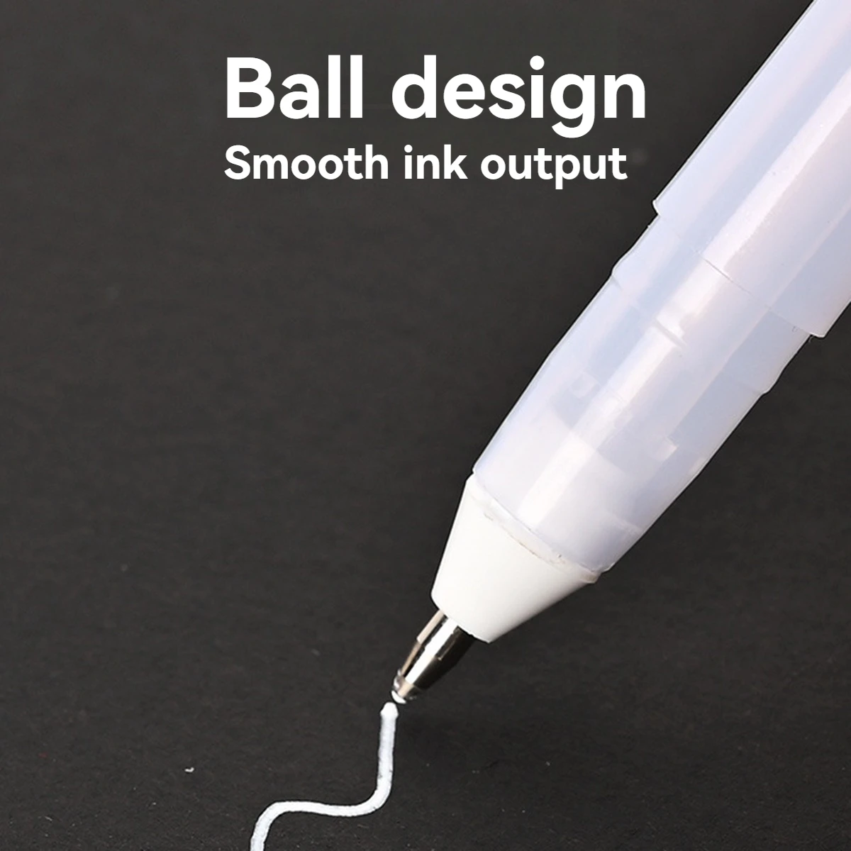Classic White Ink Gel Pens for Journaling, Art, and Drawing - Assorted Tip Sizes - 3 Pack