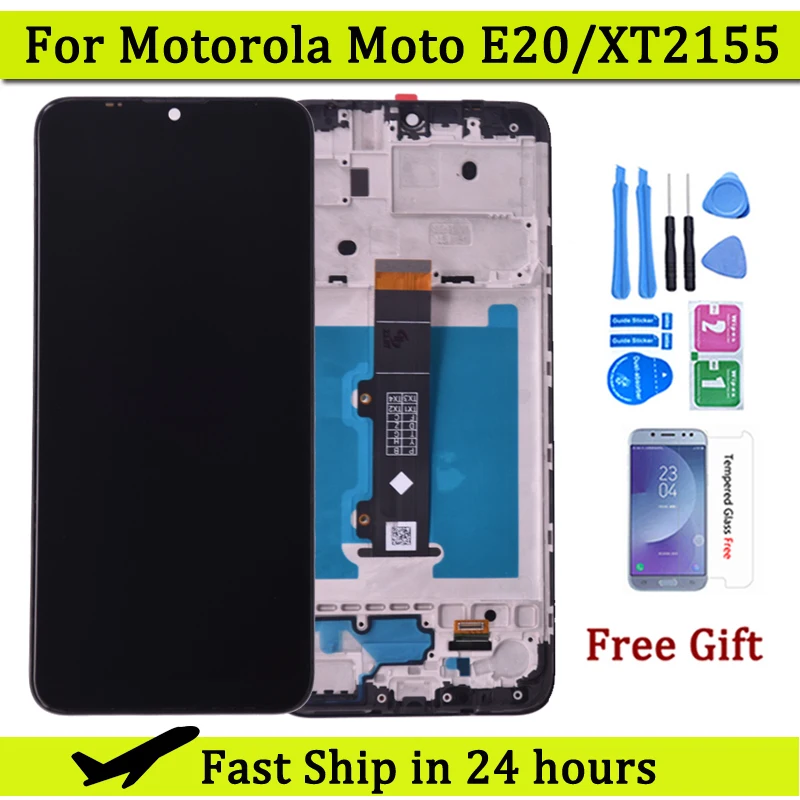 

6.5" Original For Motorola Moto E20 LCD Display Replacement+Touch Screen Digitizer For MOTO E20 MotorolaE20 XT2155, XT2155-1 LCD