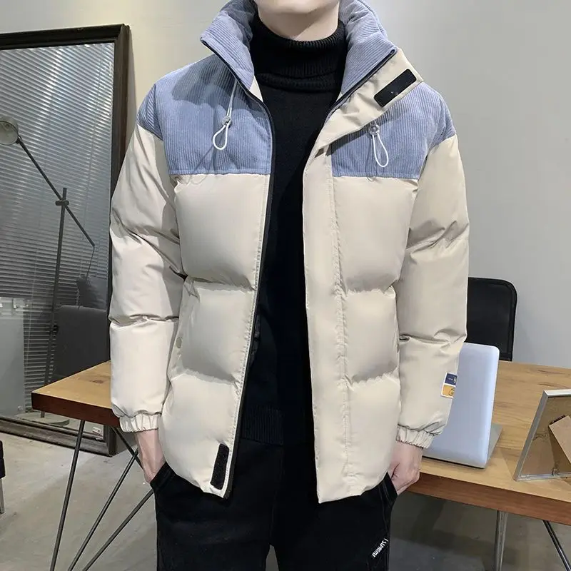 

Coat Men Winter Clothing Outerwear Jackets Patchwork Bomber Jacket Mens Streetwear Windbreaker Thick Warm Male Parkas Plus Size