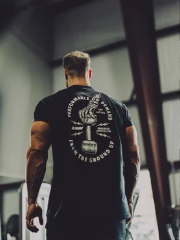 Training Sports T-shirt Men's Summer Fashion Fitness Training Short Sleeves Loose and Comfortable Pure Cotton Men's Clothing 1
