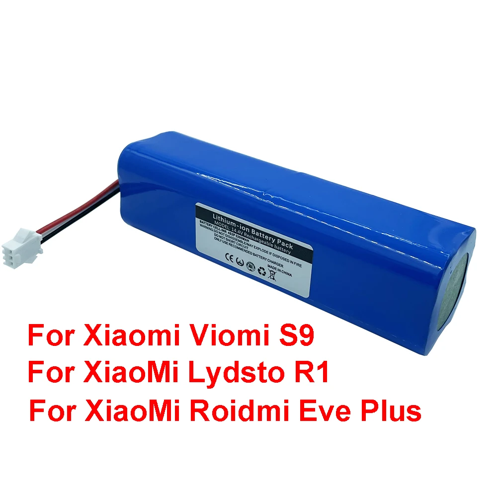

14.4V 5200mAh Battery For XiaoMi Lydsto R1 Rechargeable Li-ion Battery Robot Vacuum Cleaner R1 18650 Batterie Pack with Capacity