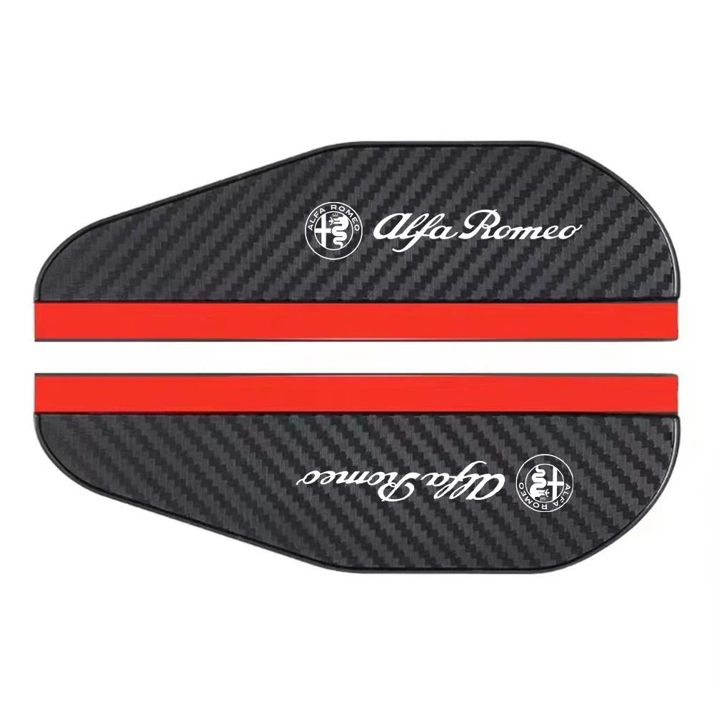 2Pcs Carbon Fiber Car Rearview Mirror Eyebrow Rain Cover for Alfa Romeo Giulietta 156 159 Mito Giulia Stelvio Rainproof rearview mirror rain eyebrow