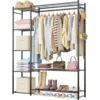 Freestanding Closet Organizers and Storage System with Hanging Rods,Steel Clothing Rack Suitable for Cloakrooms,Bedrooms 1