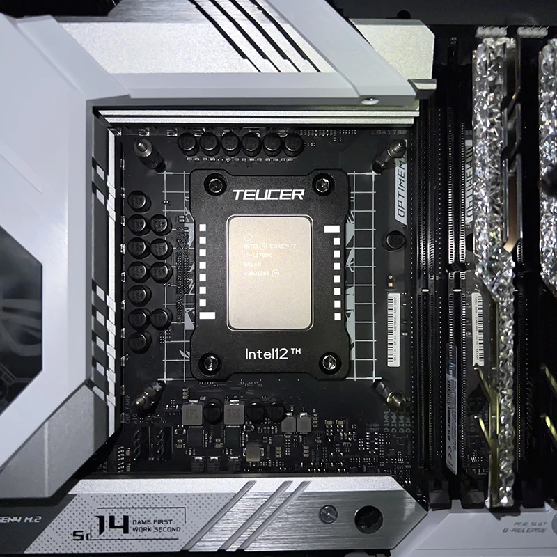 TEUCER 알루미늄 합금 프레임 CPU 굽힘 교정 고정 버클 LGA1700 Intel12th 13th LGA1700 버클용 백플레인 브래킷