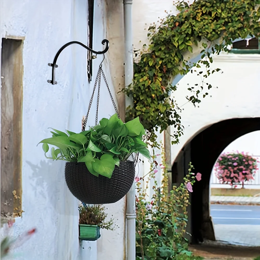 Iron Wall-Mount Hook for Hanging Plants and Decor - Indoor & Outdoor Use