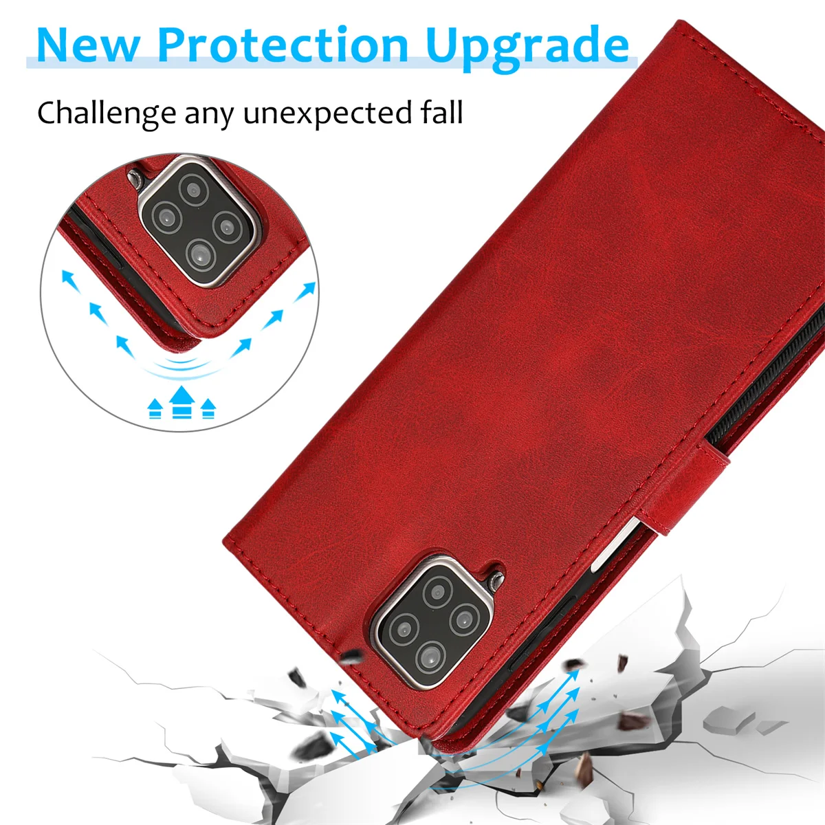 Luxury Calfskin 2-in-1 Detachable Leather Wallet Phone Case Flip Cover