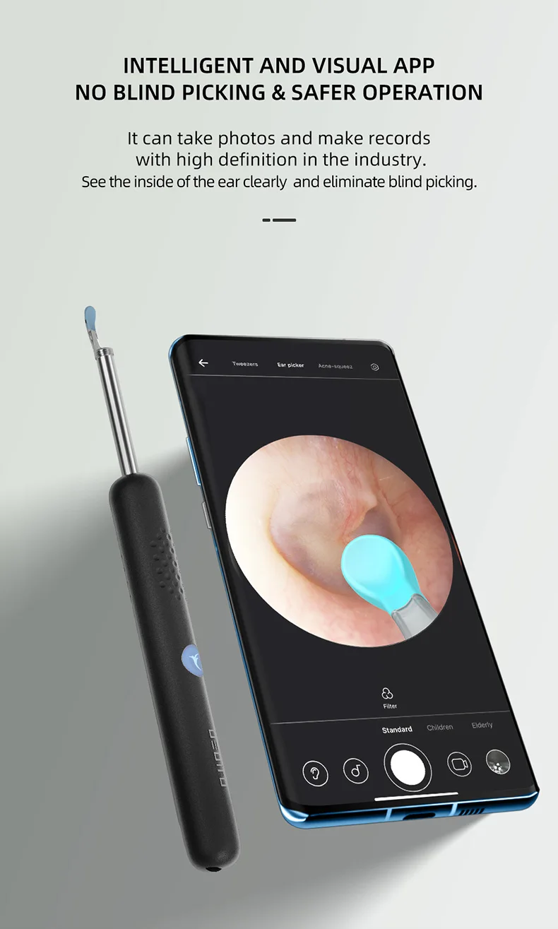 Description Picture 6 of itemBebird R1 Ear Cleaner Minifit Earrings Wax Removal Tool 3M Precision Camera Earpick Otoscope Endoscope Personal Health Care