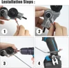 Electric Drill Plate Cutter Attachment Double Headed Free Cutting Tools Iron Metal Sheet Cutter Plate Punch Scissors 5