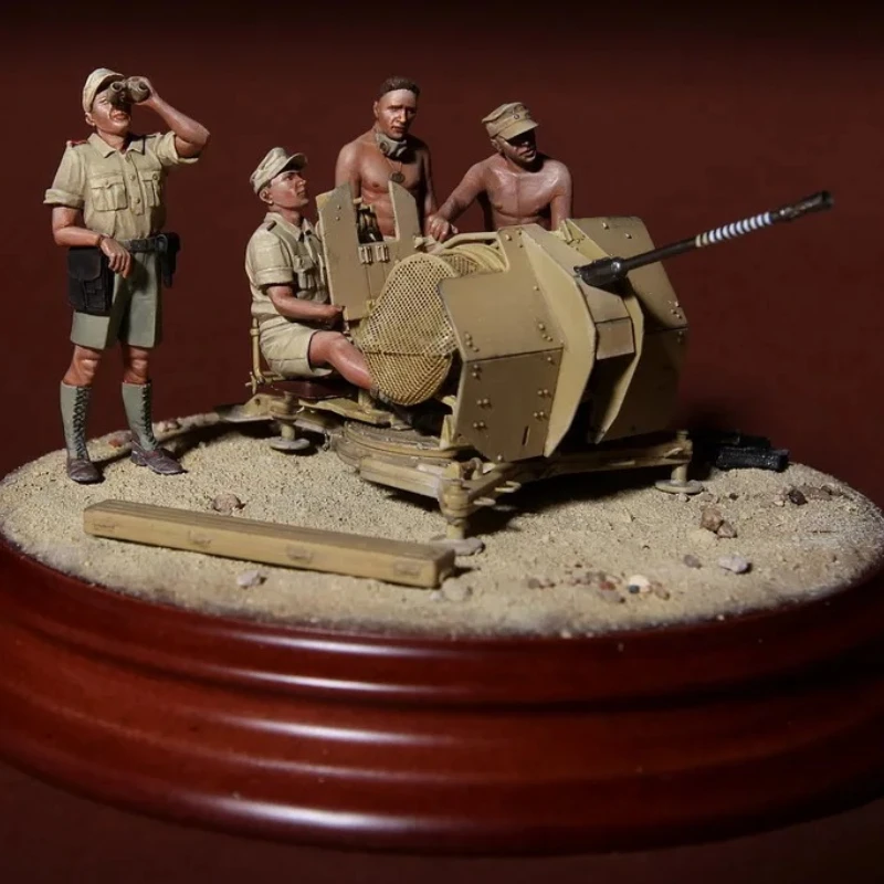 1/35 스케일 레진 피규어 조립 모델 키트 DAK 승무원용 2cm 플락 38 취미 미니어처 장난감 조립되지 않고 도색되지 않음