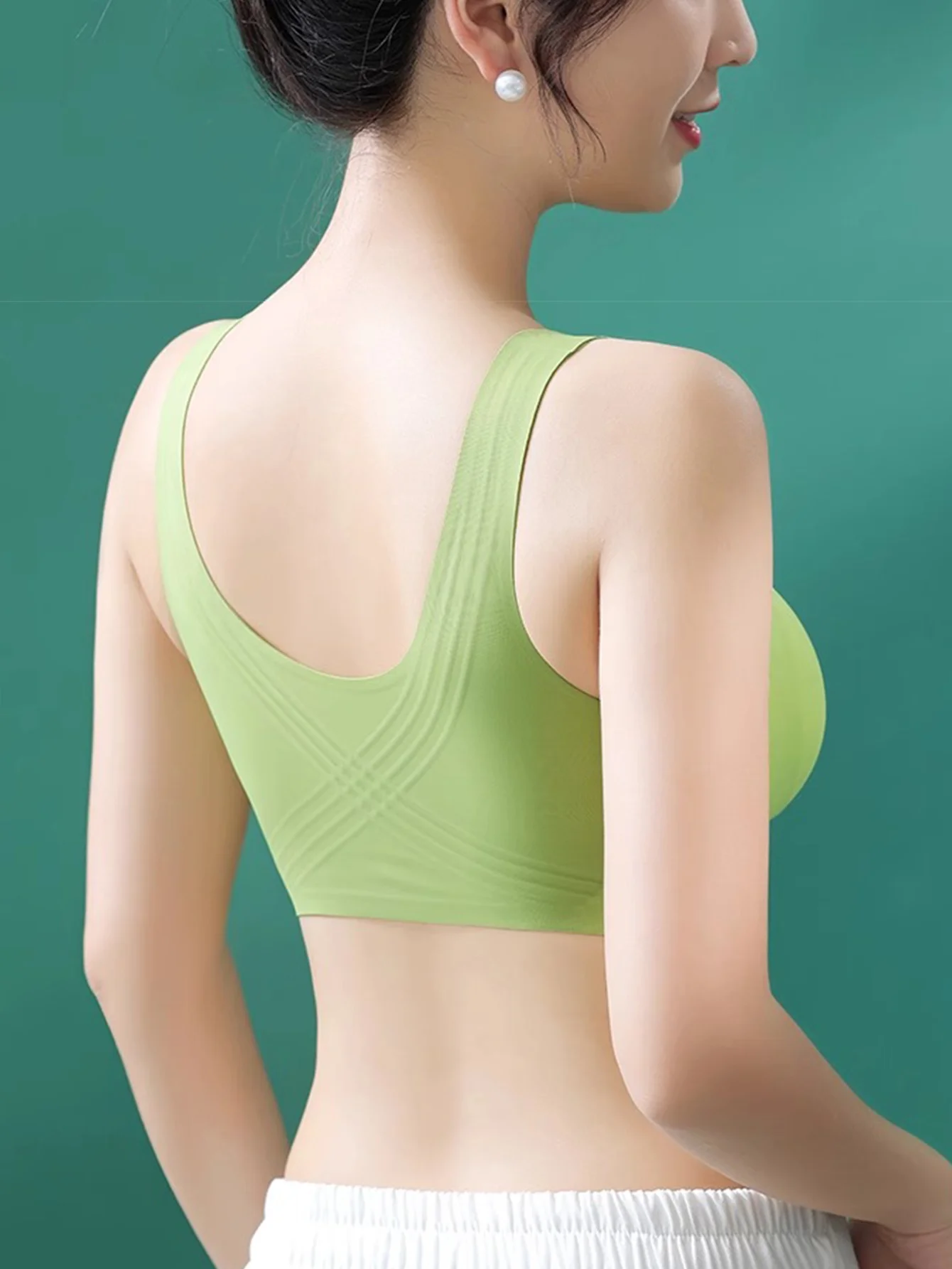 Fat 200 pounds plus weight, comfortable plus size underwear, summer thin design, big chest, small gathering, anti sagging bra 2