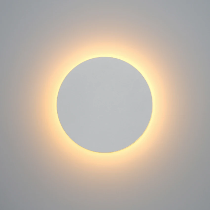 현대 LED 벽 램프, 실내 홈 데코, 흑백 알루미늄 벽 조명, 원형 디자인, AC90-260V